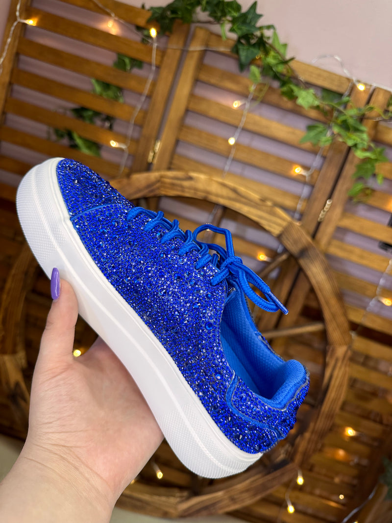 Royal blue 2025 platform sneakers