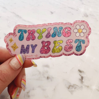 Affirmation Positive Quote Stickers - Glitter