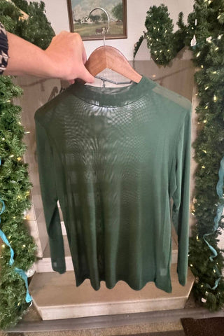 Sterling Kreek Meshed Out Green Top