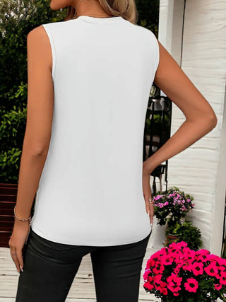 Loose Round Neck Sleeveless T-Shirt Vest For Women