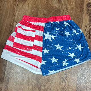 American Flag Drawstring Shorts