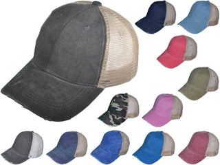 Vintage Mesh Trucker Hats - BK Caps Low Profile Structured