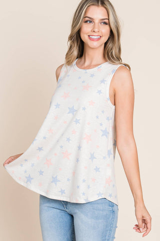 Star Print Tank Top