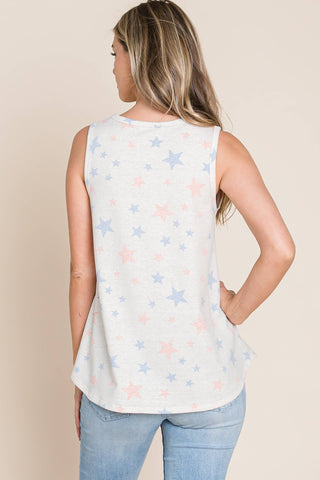 Star Print Tank Top