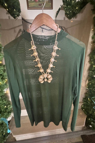 Sterling Kreek Meshed Out Green Top