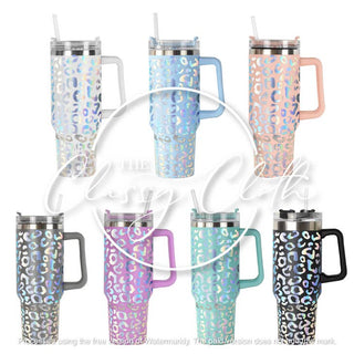 Holograhic Leopard 40 Ounce Tumbler