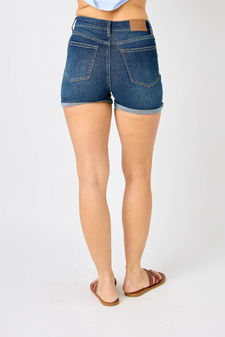 Judy Blue Reg/Plus High Waist Tummy Control Cuffed Shorts