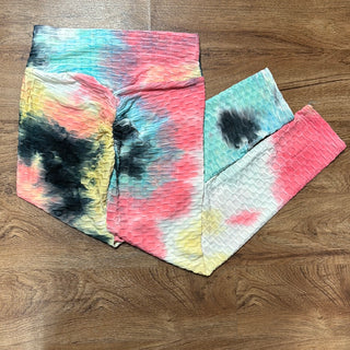 TieDye-Cinched Leggings