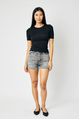 Judy Blue Reg/Plus High Waist Button Fly Shorts