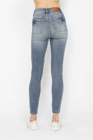 Judy Blue High Waist Tummy Control Contrast Wash Skinny Jean