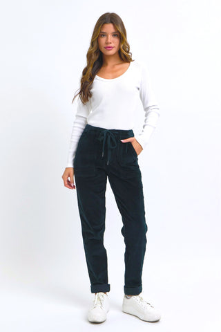 Judy Blue Reg/Plus High Waist Green Corduroy Jogger