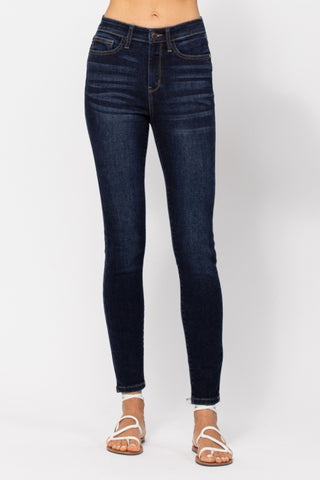 Judy Blue Reg/Plus High Waist Hand Sand Skinny Jeans