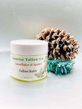 Sunrise Tallow Co. Snowflakes And Spruce Balm