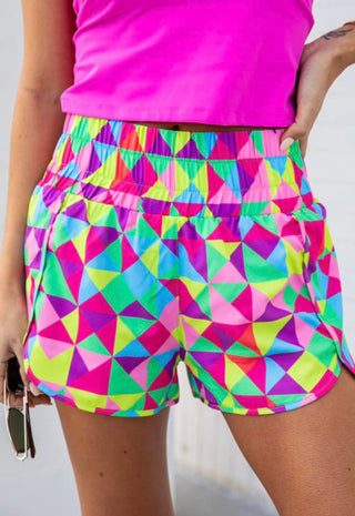 Multi Color Triangle Shorts