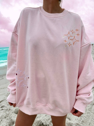 Sunkissed Coconut Sunset Rays Embroider Sweatshirt