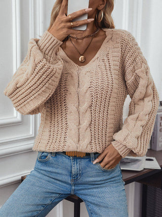 Vintage Chunky Lantern Sleeve Sweatshirt