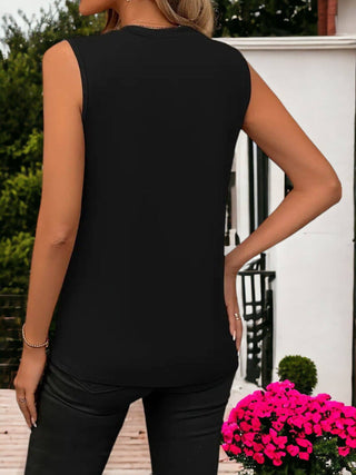 Loose Round Neck Sleeveless T-Shirt Vest For Women