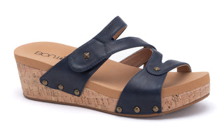 Wander Navy Wedge Sandal