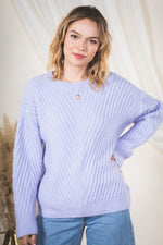 Chevron Patterned Knit Sweater