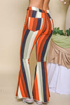 Striped Flare Bell Bottom Pants