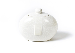 Happy Everything White Small Dot Big Cookie Jar