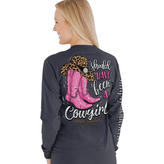 Simply Southern "Should Have Been A Cowgirl"  Long Sleeve Shirt