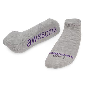 Notes to Self "I Am Awesome" Low Cut Positive Affirmation Socks