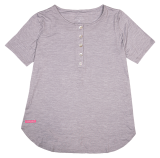 Heather Grey Henley Top