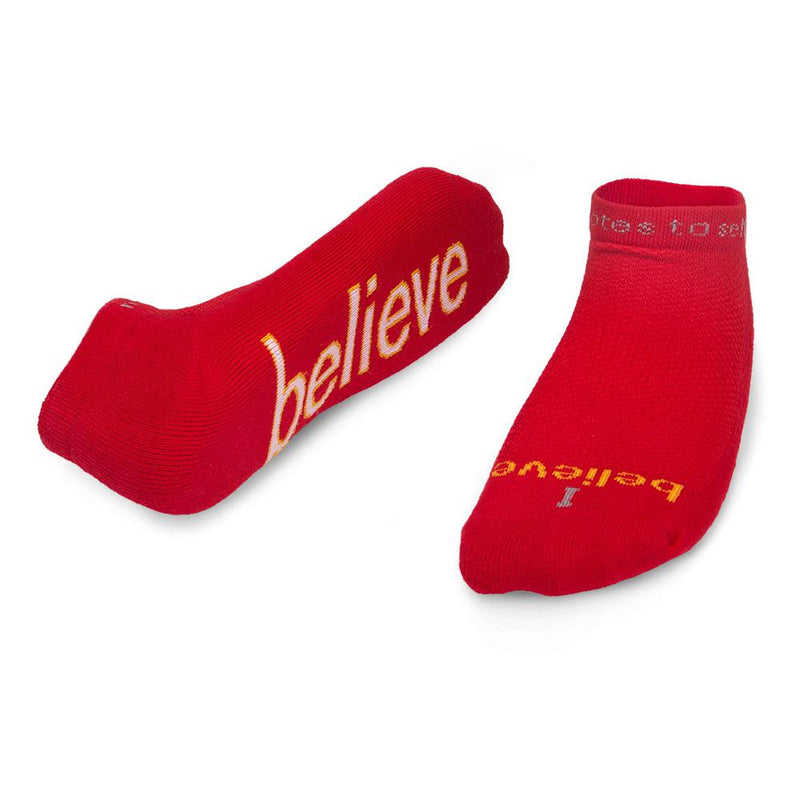 Notes to Self "I Believe" Red Positive Affirmation Socks