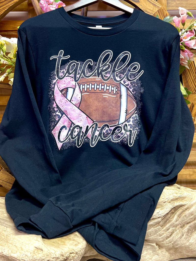 Tackle Breast Cancer Long Sleeve Graphic T-shirt
