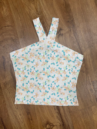 Peach Love Floral Halter Top