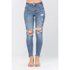 Judy Blue Plus Size High Waisted Distressed Skinny Jeans