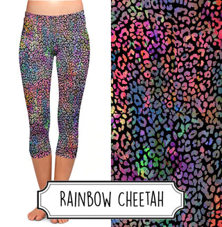 Rainbow Cheetah Capris