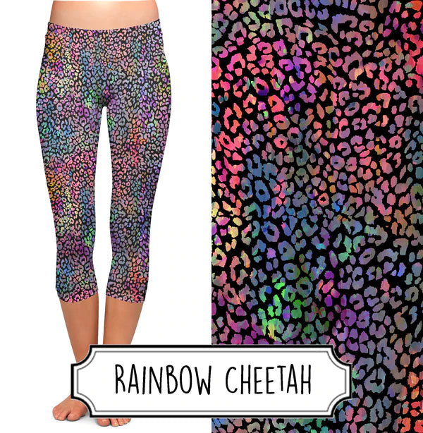 Rainbow Cheetah Capris