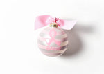 Coton Colors Breast Cancer Survivor 100mm Glass Ornament