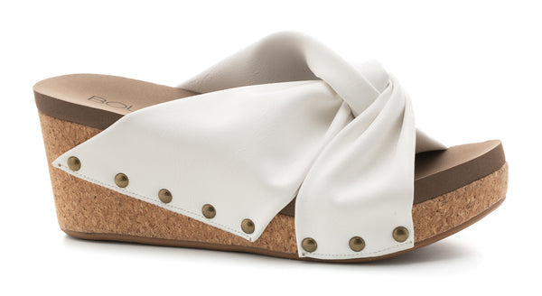 Cheerful White Wedge Sandal