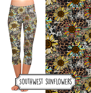 Southwest Sunflowers Capris