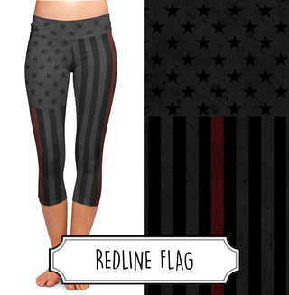 Red Line Flag Capris