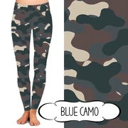 Blue Camo Leggings