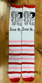 Valentine "Love Is" Knee High Socks