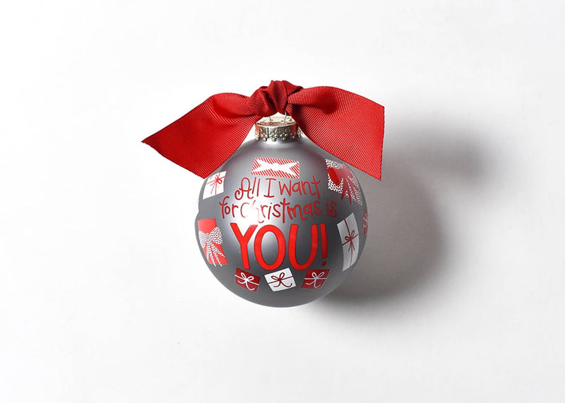 Coton Colors All I Want For Christmas Glass Ornament