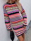 Vibrant Knit Sweater Dress