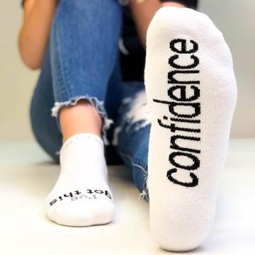 Notes To Self "I've Got This-Confidence" low cut positive affirmation socks