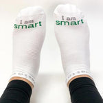 Notes To Self "I Am Smart" low cut positive affirmation socks